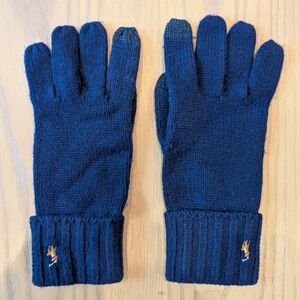 Polo by Ralph Lauren Navy Knit Gloves
